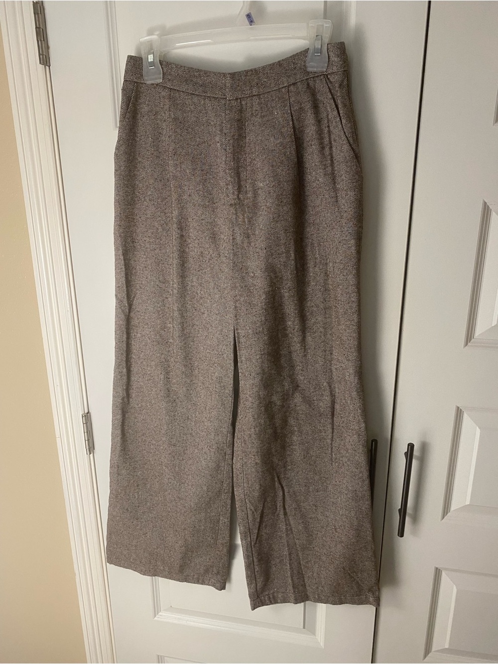 SHEIN Women’s Wide-Leg Chinos in Heather Taupe
